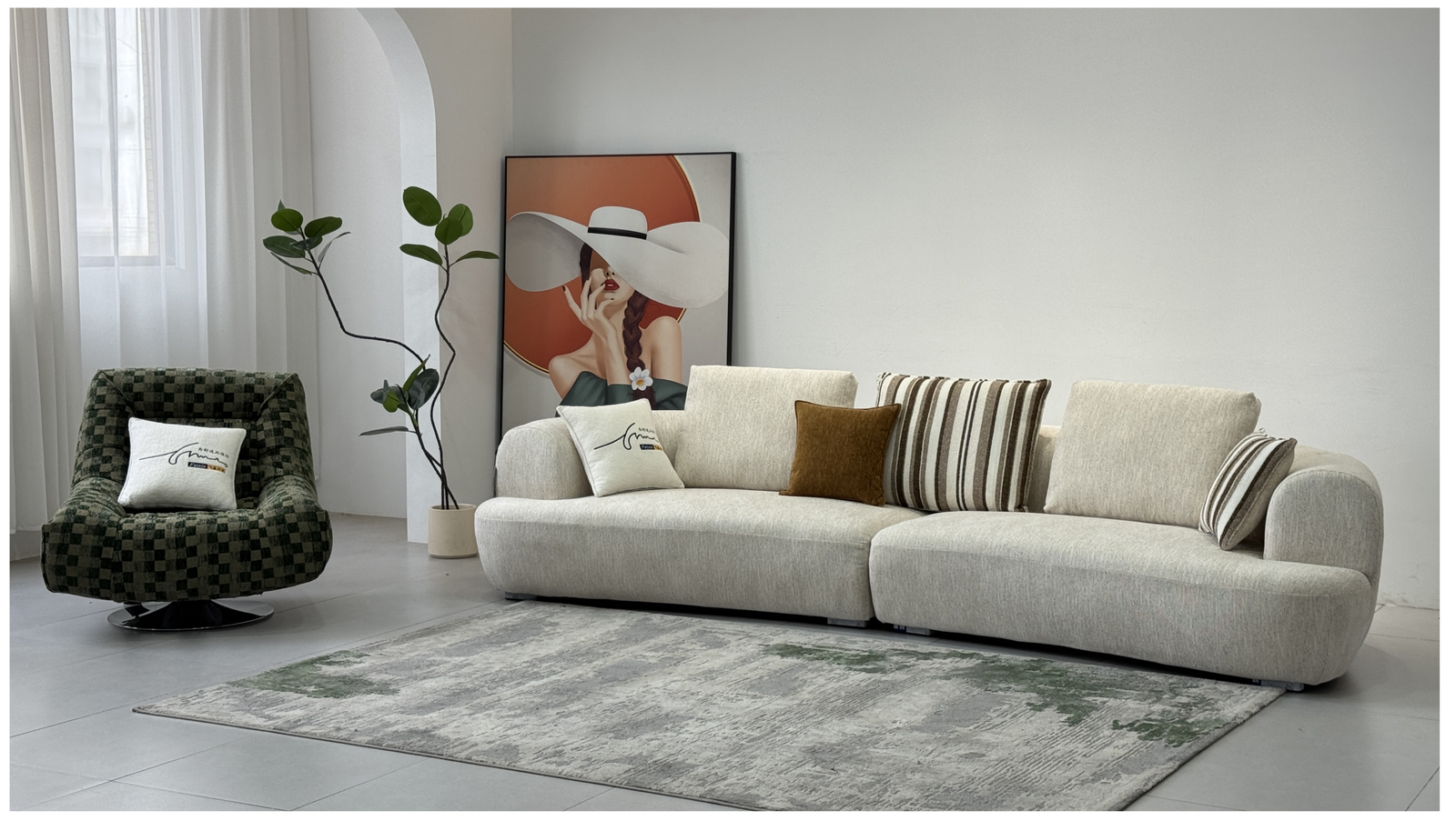 Sculptural Contemporary Sofa
